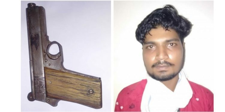 ब्रेन हॉस्पीटलजवळ गावठी पिस्टल बाळगणाऱ्या तरूणाला अटक