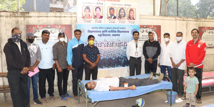 के. सी. ई. शिक्षणशास्त्र, शारीरिक शिक्षणशास्त्र महाविद्यालयात रक्तदान शिबीर