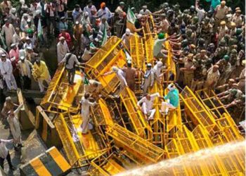 दिल्ली- उत्तर प्रदेश सीमेवर गाझीपूर बॉर्डरवर मोठा बंदोबस्त