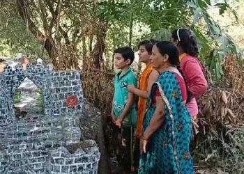 चाळीसगावात सिंहगड किल्याची प्रतिकृती उभारली