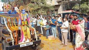 श्रीराम मंदिर निधी संकलन रॅलीचे महापौरांकडून जल्लोषात स्वागत!