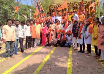 अखिल भारतीय विद्यार्थी परिषद व राष्ट्रीय कला मंचतर्फे शिवजयंती साजरी