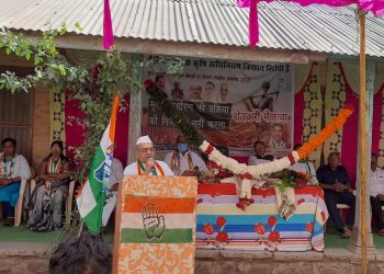 शेतकरी बांधवांच्या न्याय हक्कासाठीच्या आंदोलनास पाठींबा देण्यासाठी कॉंग्रेसचे शेतकरी मेळावा संपन्न