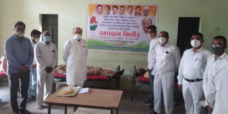 चोपडा काँग्रेस तर्फे आयोजित रक्तदान शिबिराला उत्तम प्रतिसाद