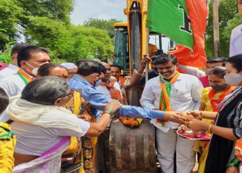 अखेर वरणगाव मंजूर पाणी पुरवठा योजनेचे आ. सावकारेंच्या हस्ते भूमिपूजन संपन्न