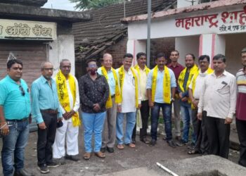 नगरदेवळा येथिल पत्रकारांचा महाराष्ट्र राज्य मराठी पत्रकार संघटनेत प्रवेश