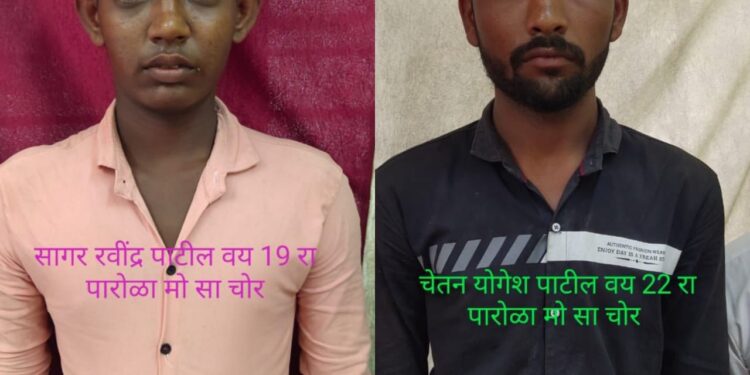 पारोळा येथील दोन मोबाईल चोरट्यांना स्थानिक गुन्हे शाखेने केले जेरबंद