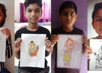 प्रगती विद्यामंदिर शाळेत गणेशस्तवानिमित्त ‘चित्र काढून रंगविणे’ स्पर्धा संपन्न