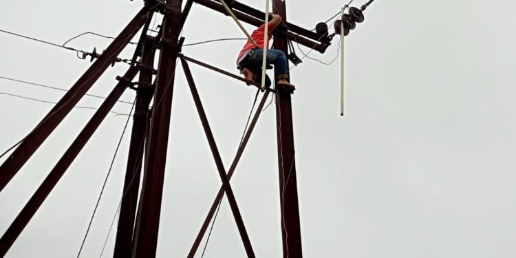 पाण्यातून वाट काढत, चिखल तुडवत वीजपुरवठा केला सुरळीत!