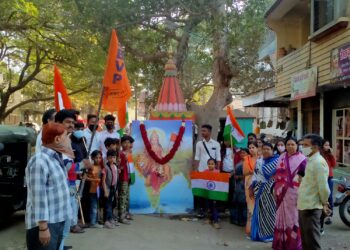 अभाविपतर्फे जिल्ह्यात १३५ ठिकाणी तिरंगा पदयात्रा, १७५ पदयात्रांचा संकल्प