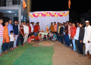 चाळीसगाव येथील शिवपार्वती नगर येथे शिवजयंती उत्साहात साजरी