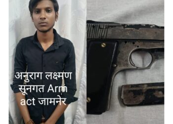 गावठी पिस्तूल खोचून दहशत माजवणाऱ्या तरुणास अटक