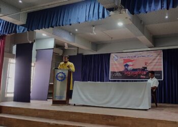 के सी ई चे आय एम आर मध्ये शिवराज्याभिषेक दिनानिमित्त व्याख्यान