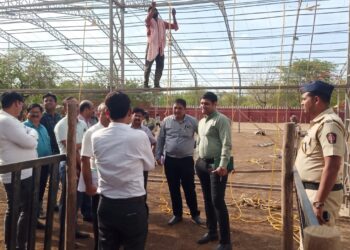 जिल्हाधिकाऱ्यांनी केली ‘शासन आपल्या दारी’ कार्यक्रमस्थळाची पाहणी