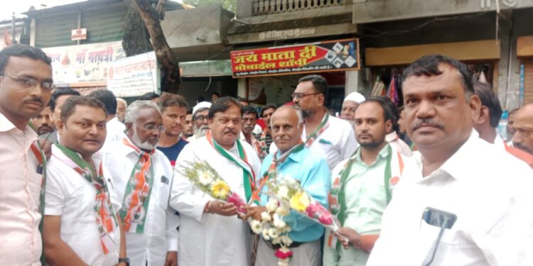 भारतीय राष्ट्रीय काँग्रेस पक्षाच्या जनसंवाद यात्रेचे जळगाव ग्रामीण तालुक्यात जल्लोषात स्वागत