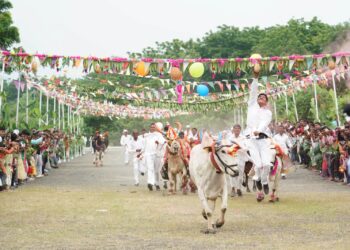 जैन हिल्स येथे पोळा सण उत्साहात साजरा