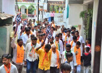 महाविकास आघाडीचे उमेदवार करणदादा पाटील यांचे शिरसोली, चिंचोली, धानवड येथे जोरदार स्वागत