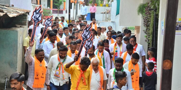 महाविकास आघाडीचे उमेदवार करणदादा पाटील यांचे शिरसोली, चिंचोली, धानवड येथे जोरदार स्वागत