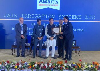 EEPC इंडियाच्या ५४ व्या राष्ट्रीय निर्यात उत्कृष्टतेसाठी जैन इरिगेशन सिस्टिम्स लि.ला ‘स्टार परफॉर्मर’ पुरस्कार