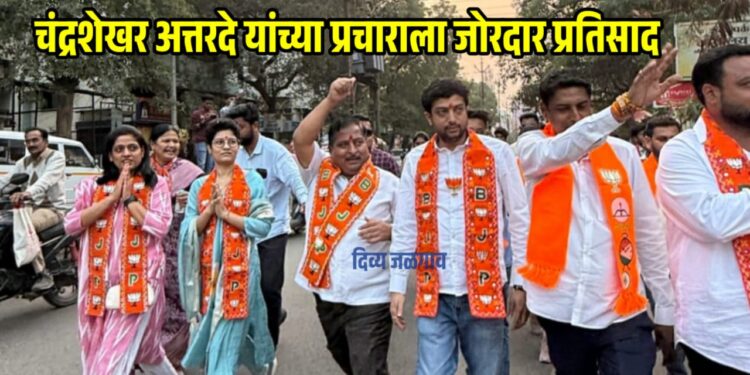 भाजप उमेदवार चंद्रशेखर अत्तरदे यांच्या प्रचाराचा धडाका